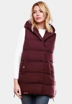 Navahoo Vestes Sans Manches Gilet Madilynaa Femme Bordeaux -About you 032343f5e8b9ab9c480a7e4a27e0b3bd