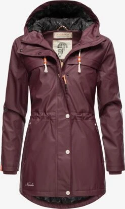 Navahoo Manteaux De Pluie Manteau Mi-saison Rainy Forest Femme Bordeaux -About you 051e30cf70d00d3c2fdbe65c3de35aec