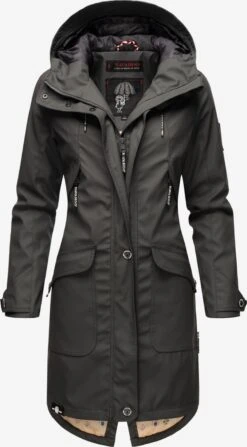 Navahoo Manteaux De Pluie Manteau Mi-saison Schötchen Femme Anthracite -About you 0ca790d2889b5a17b924512055f5384c