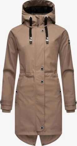 Navahoo Manteaux De Pluie Manteau Fonctionnel Rainy Flower Femme Beige Foncé