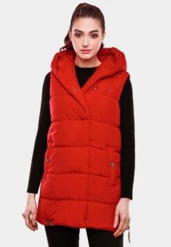 Navahoo Vestes Sans Manches Gilet Madilynaa Femme Rouge Feu -About you 13a2e3626731cc23631275fbd1a829cd