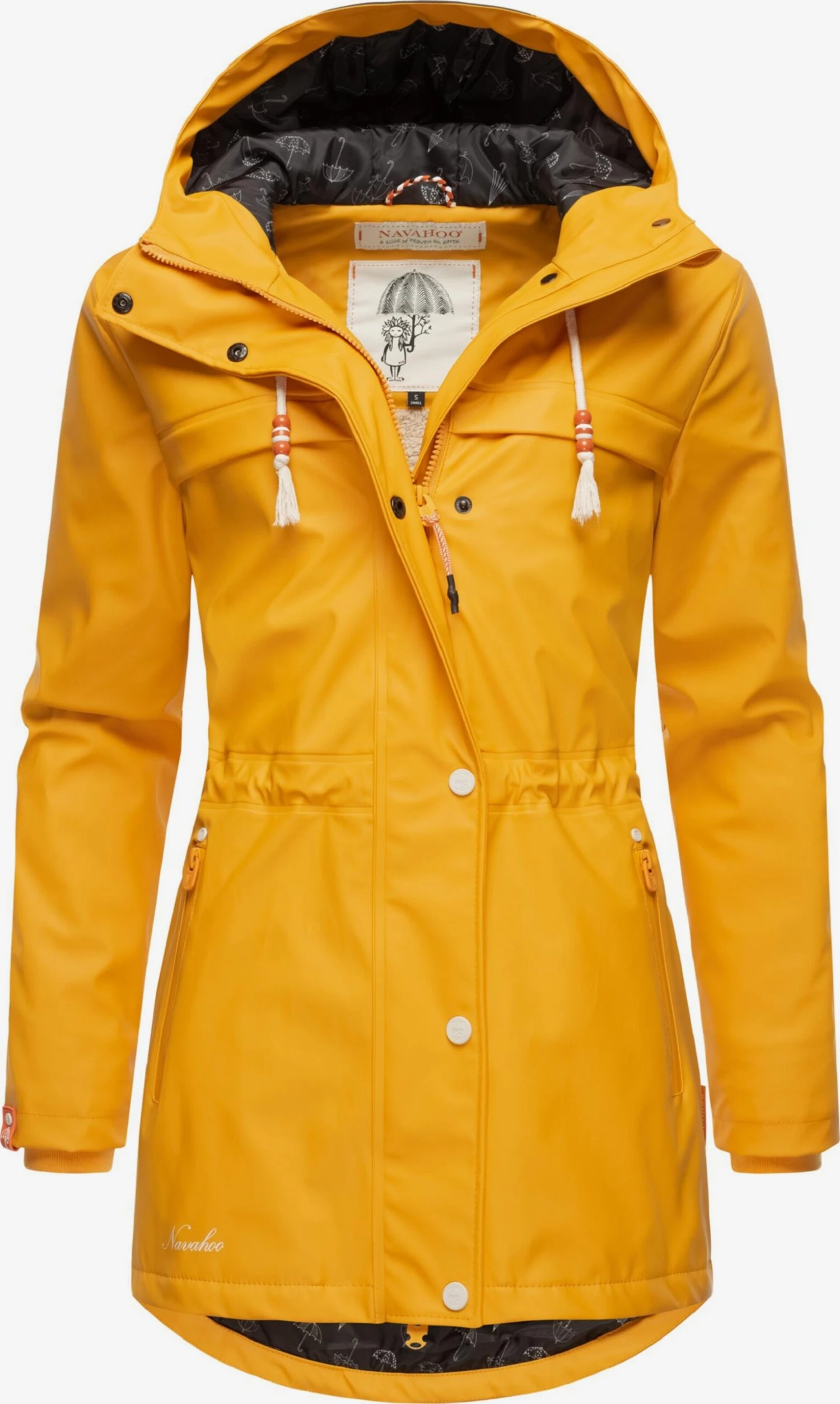 Navahoo Manteaux De Pluie Manteau Mi-saison Rainy Forest Femme Jaune 4 Navahoo Manteaux De Pluie Manteau Mi-saison Rainy Forest Femme Jaune – Image 4