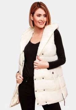 Navahoo Vestes Sans Manches Gilet Madilynaa Femme Blanc Cassé -About you 31e33643bbdb3ec072d356da1893958d