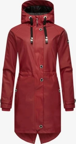 Navahoo Manteaux De Pluie Manteau Fonctionnel Rainy Flower Femme Rouge