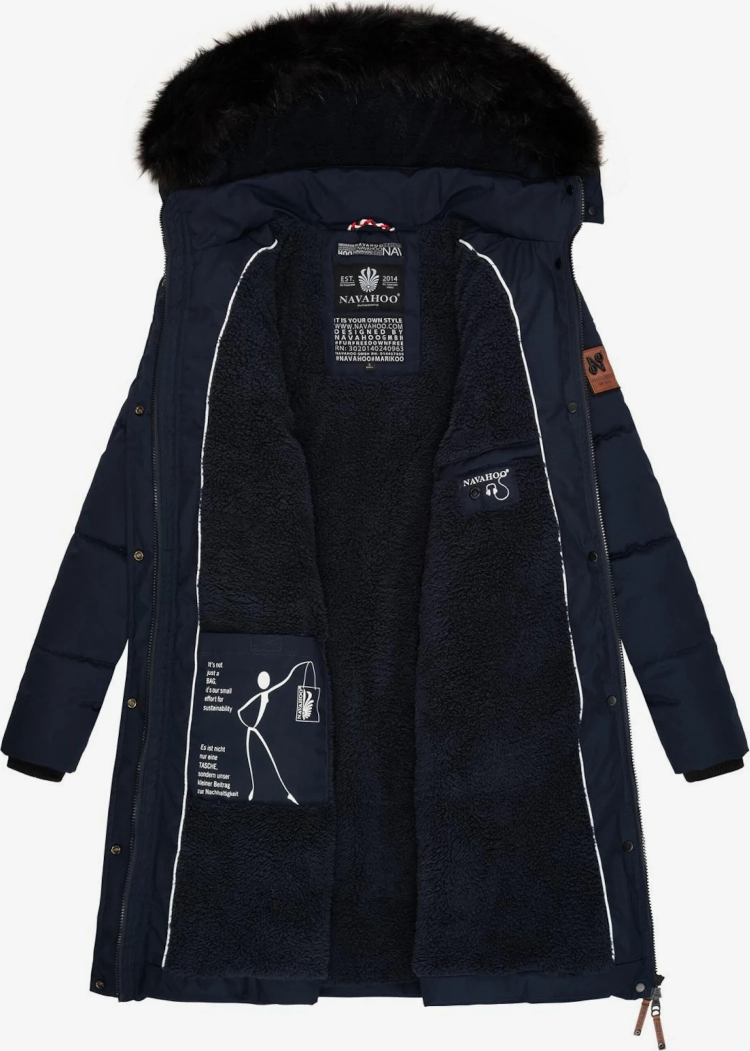 Navahoo Manteaux Dhiver Manteau D’hiver Cosimaa Femme Bleu Marine 6 Navahoo Manteaux Dhiver Manteau D’hiver Cosimaa Femme Bleu Marine – Image 6