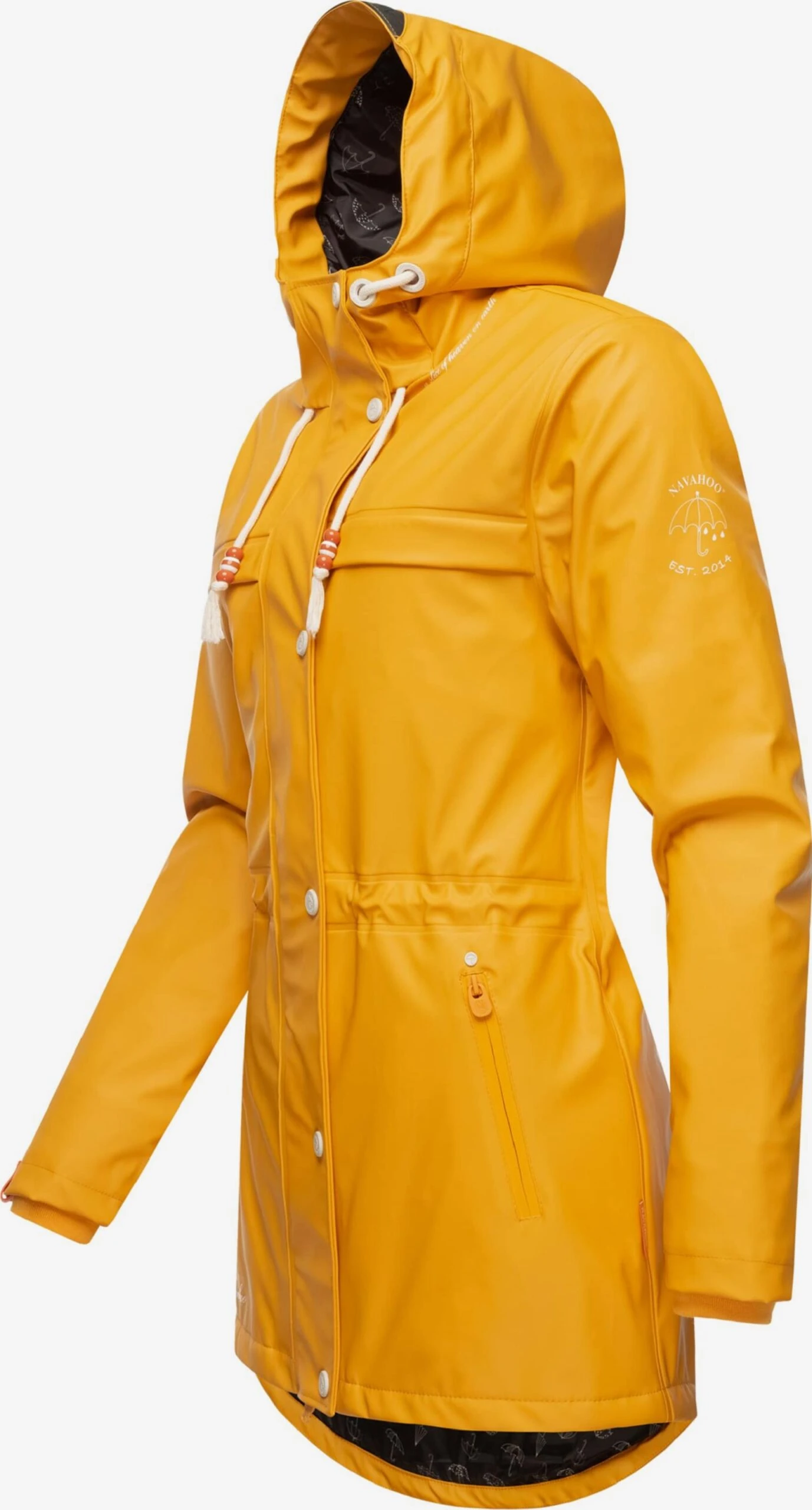 Navahoo Manteaux De Pluie Manteau Mi-saison Rainy Forest Femme Jaune 2 Navahoo Manteaux De Pluie Manteau Mi-saison Rainy Forest Femme Jaune – Image 2