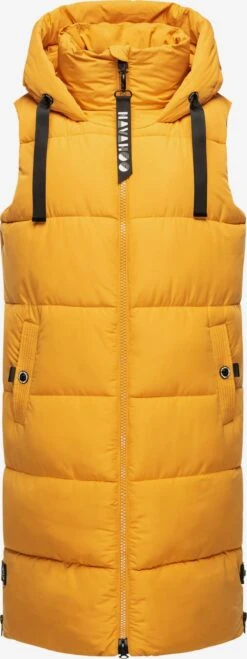Navahoo Vestes Sans Manches Gilet Femme Jaune