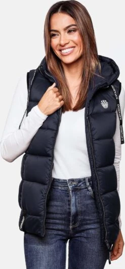 Navahoo Vestes Sans Manches Gilet Kassidy Femme Bleu Marine -About you 4a10fb6a4875905c31eea5db3585a2ac