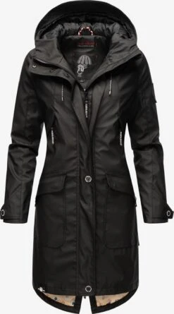Navahoo Manteaux De Pluie Manteau Mi-saison Schötchen Femme Noir -About you 5f6ed3546c3bda1496a6cb22b5a78c17