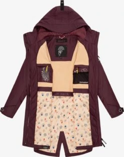 Navahoo Manteaux De Pluie Manteau Mi-saison Femme Bordeaux -About you 73629c17df0fa602de1ebb00827c2165