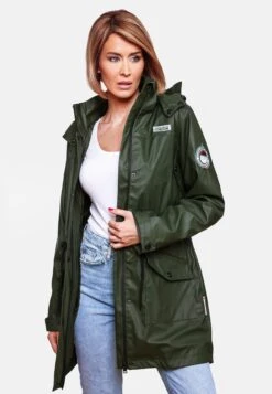 Navahoo Manteaux De Pluie Manteau Mi-saison Deike Femme Olive -About you 833b79bf0f91d4c170b54dd5facf26f6