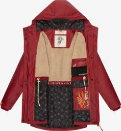 Navahoo Manteaux De Pluie Manteau Mi-saison Rainy Forest Femme Rouge -About you 87c7d76173abf20de3def7da1a08b1a6