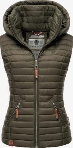Navahoo Vestes Sans Manches Gilet Shadaa Femme Kaki