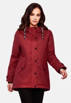 Navahoo Vestes Dhiver Veste D’hiver Lindraa Femme Rouge Foncé -About you 979df4355270c5dd6c52cb4d4df8ec31