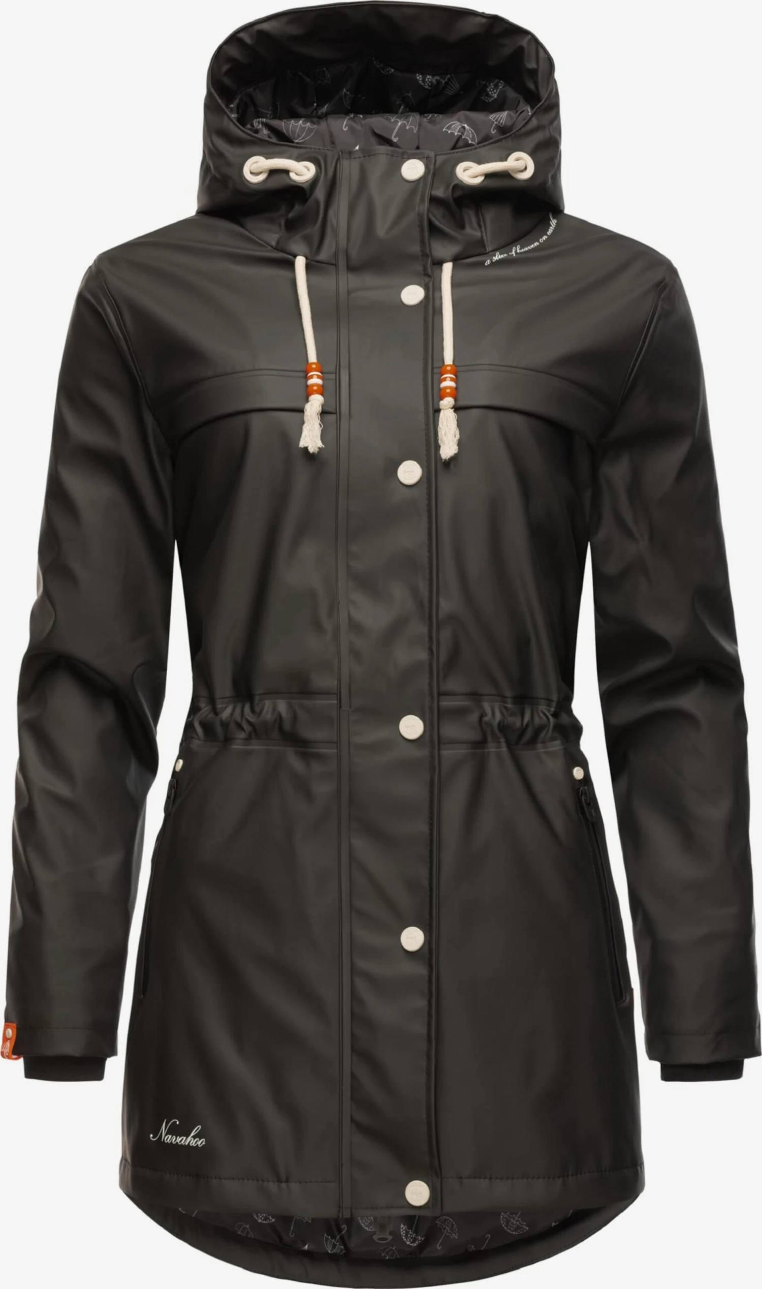 Navahoo Manteaux De Pluie Manteau Mi-saison Rainy Forest Femme Noir 1 Navahoo Manteaux De Pluie Manteau Mi-saison Rainy Forest Femme Noir