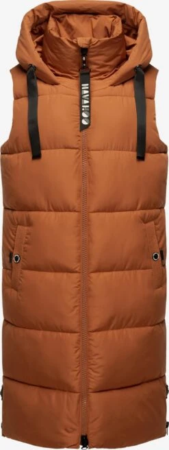 Navahoo Vestes Sans Manches Gilet Femme Cognac