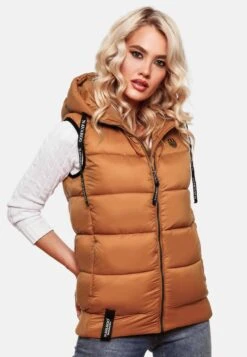 Navahoo Vestes Sans Manches Gilet Kassidy Femme Caramel -About you a5c192412ac8d19bac38cb9823403023