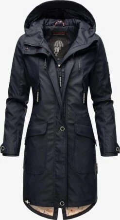 Navahoo Manteaux De Pluie Manteau Mi-saison Schötchen Femme Bleu Foncé -About you ad8defd434605d882136ab3ee2e39fde