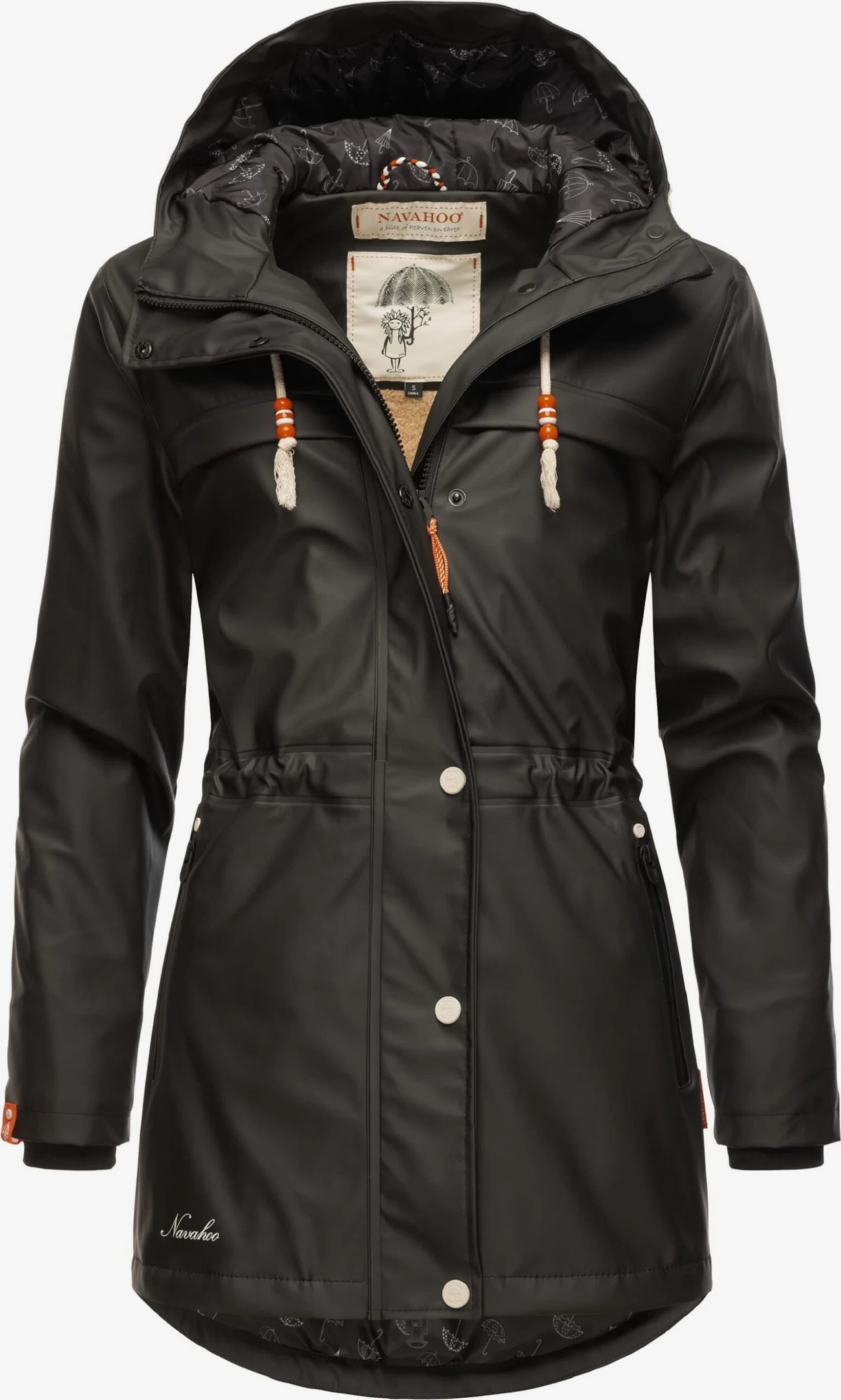 Navahoo Manteaux De Pluie Manteau Mi-saison Rainy Forest Femme Noir 4 Navahoo Manteaux De Pluie Manteau Mi-saison Rainy Forest Femme Noir – Image 4