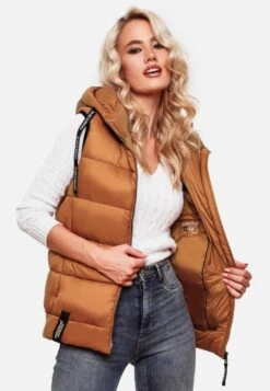 Navahoo Vestes Sans Manches Gilet Kassidy Femme Caramel -About you b5a02619b1075fd27a5bd18aa1a589c1