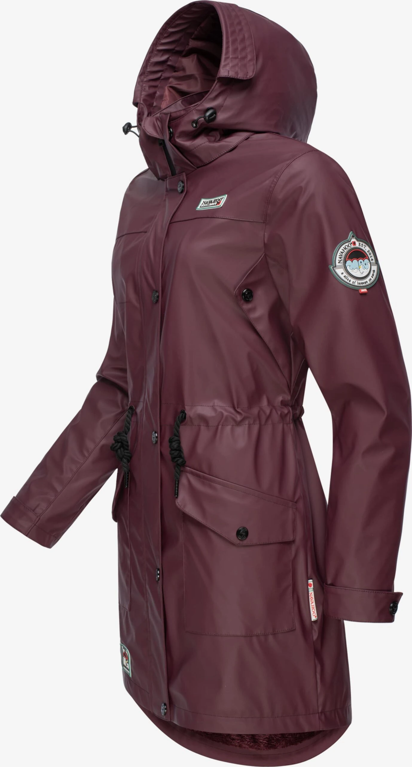 Navahoo Manteaux De Pluie Manteau Mi-saison Deike Femme Bourgogne 2 Navahoo Manteaux De Pluie Manteau Mi-saison Deike Femme Bourgogne – Image 2