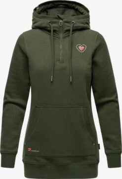 Navahoo Sweats à Capuche Sweat-shirt Zauberelfe Femme Olive