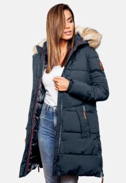 Navahoo Manteaux Dhiver Manteau D’hiver Halina Femme Bleu Marine -About you c86cb64e7784edb17121b20f3e7698f6