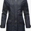 Navahoo Manteaux De Pluie Manteau Mi-saison Schötchen Femme Bleu Foncé