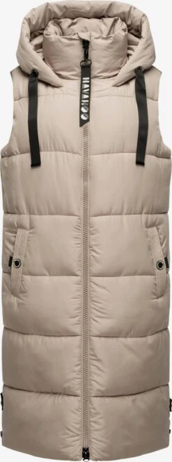 Navahoo Vestes Sans Manches Gilet Femme Beige