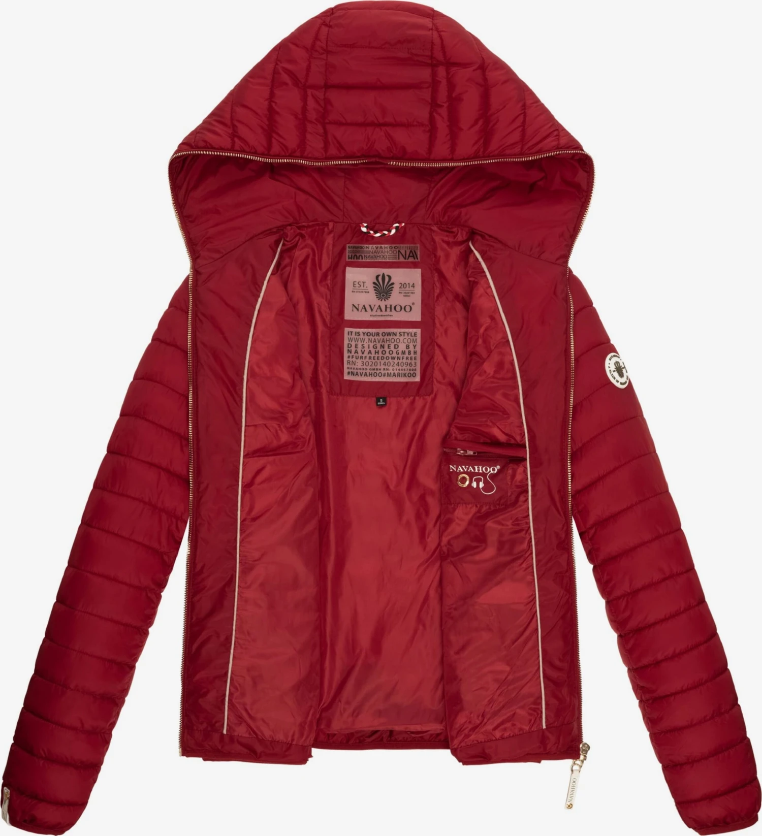 Navahoo Vestes De Mi-saison Veste Mi-saison Ich Bin Hübsch Femme Rouge Carmin 4 Navahoo Vestes De Mi-saison Veste Mi-saison Ich Bin Hübsch Femme Rouge Carmin – Image 4