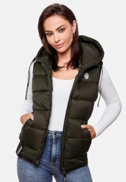 Navahoo Vestes Sans Manches Gilet Kassidy Femme Kaki -About you f7bdb28b576683cfa3ef1f00b281d471