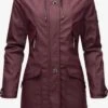 Navahoo Manteaux De Pluie Manteau Mi-saison Femme Bordeaux