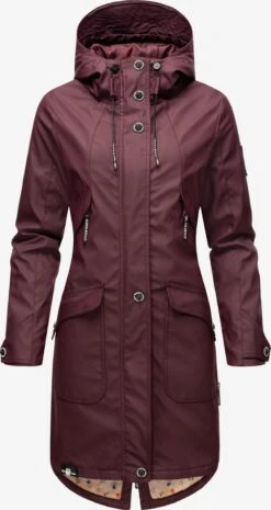 Navahoo Manteaux De Pluie Manteau Mi-saison Femme Bordeaux